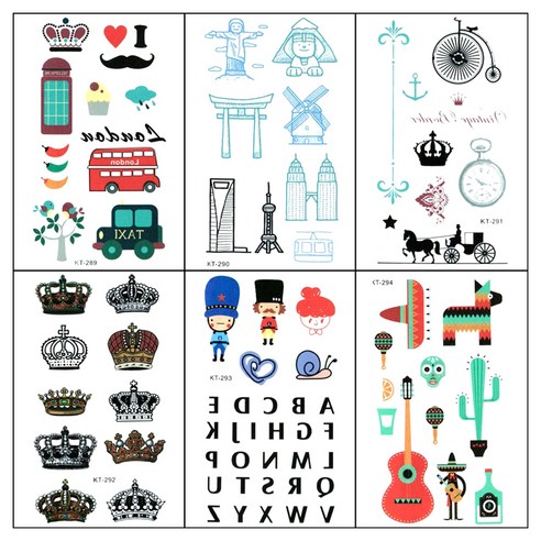 미니타투 세트, KT289, KT290, KT291, KT292, KT293, KT294, 1세트