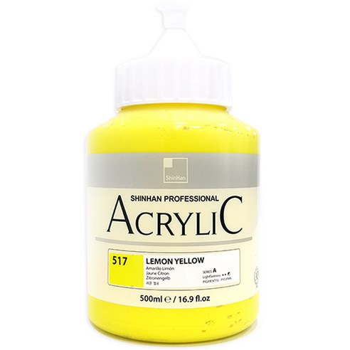 신한 아크릴물감 517, 500ml 517LemonYellow, 1
