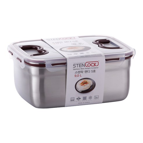 스텐락 클래식 스텐밀폐용기 핸디 5호, 9000ml, 1개
