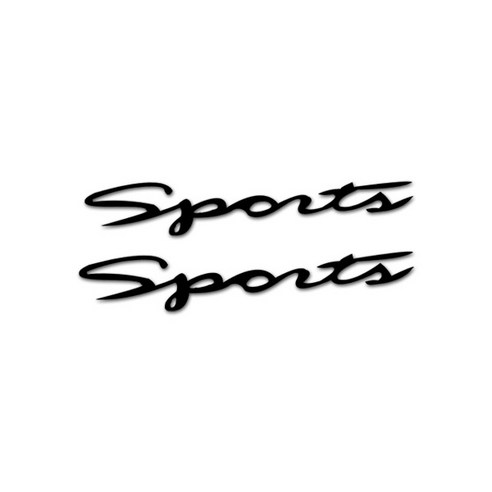 스포츠 패션 차량용 스티커, B03-1. 스포츠/소(블랙/반사), 1세트