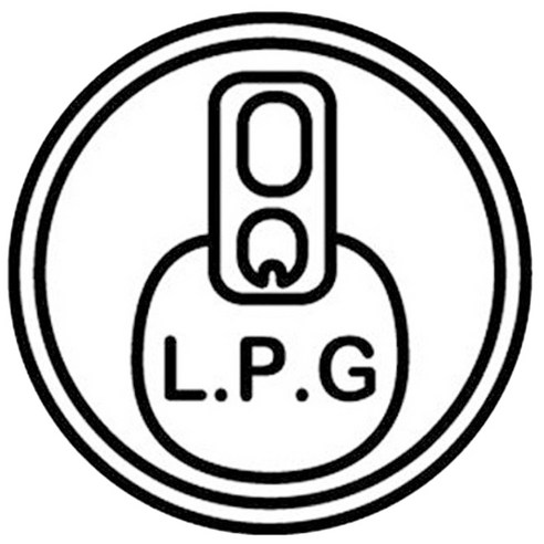 디자인수풀 자동차스티커 캔_LPG SP-G543, 블랙