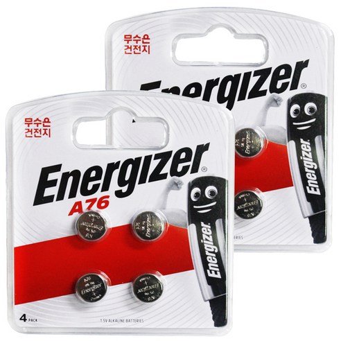 에너자이저 코인 건전지 A76, 4개입, 2개