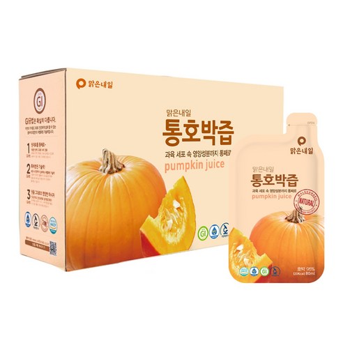 맑은내일 통호박즙, 80ml, 30개
