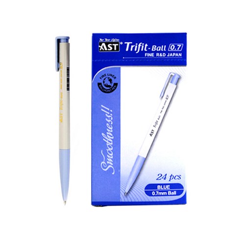 알파 트리핏 400 유성볼펜 0.7mm, 청색, 24개입