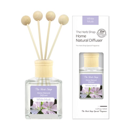 더허브샵 홈내추럴 디퓨저 125ml, 화이트 머스크