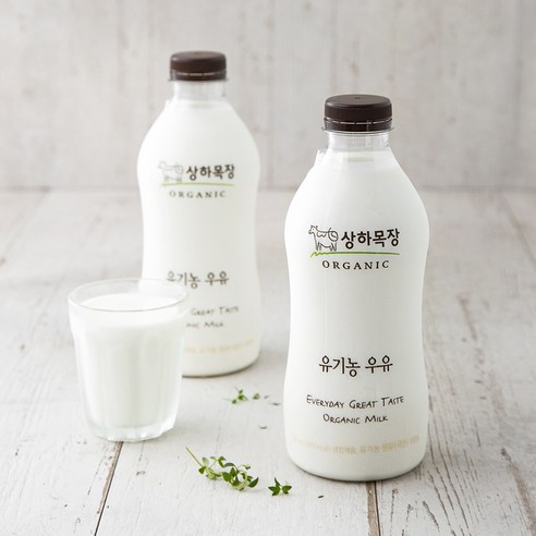 상하목장 유기농인증 우유, 750ml, 2개