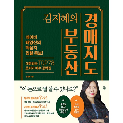 [진서원]김지혜의 부동산 경매지도 : 네이버 태양신의 핵심지 입찰 족보! (양장), 진서원, 김지혜