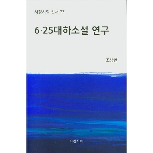 [서정시학 ]6.25 대하소설 연구 - 서정시학 신서 73, 서정시학, 조남현