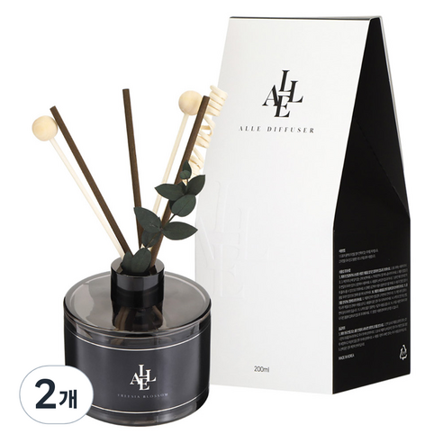 알레 블랙 디퓨저, 2개, 200ml, 블랙체리