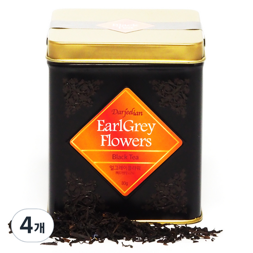 다질리언 얼그레이플라워 캔, 40g, 4개, 1개입