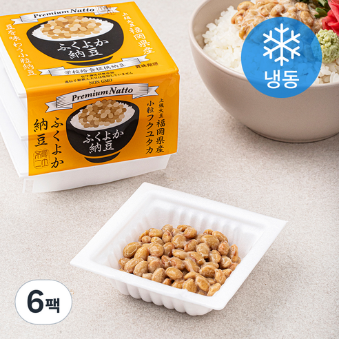 후쿠요카 낫또 (냉동), 44g, 3개입, 6개