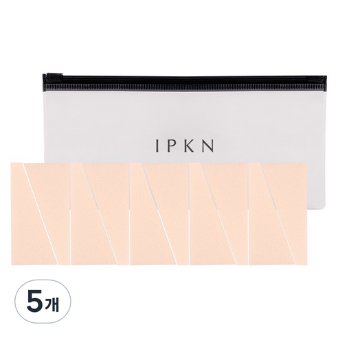 입큰 고탄성 조각 웨지 퍼프 10p, 5개, 베이지