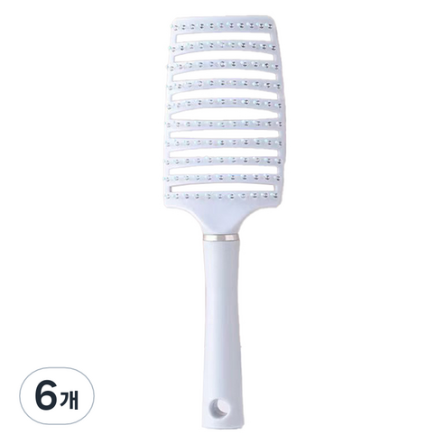 제이케이 두피 마사지용 스페어립 브러쉬, 스카이블루, 6개