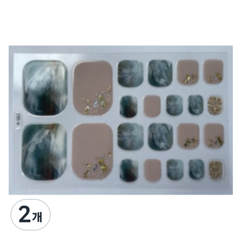 블루코지 패디팁 스티커 발꾸미기, 2개, Type 18