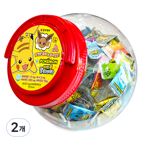 조아제약 포켓몬 비타톤 멀티비타 200정, 260g, 2개