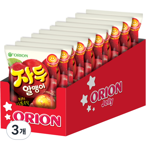 오리온 자두 알맹이 젤리 10p, 670g, 3개