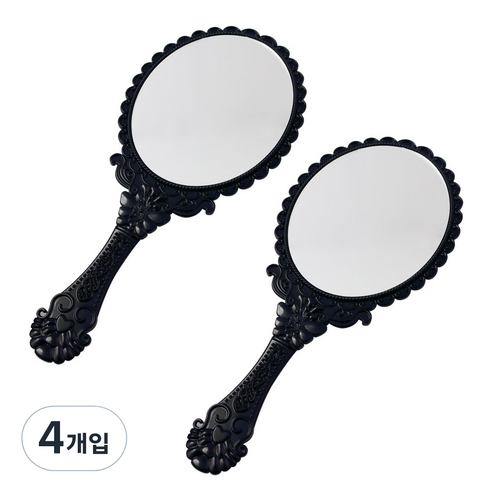 세븐스타 미미공주경 거울 대형, 블랙, 4개입