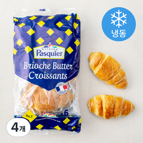 파스키에 브리오슈 버터 크로아상 6입 (냉동), 240g, 4개
