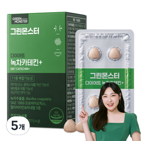 그린몬스터 녹차카테킨 플러스 다이어트식품, 28정, 5개