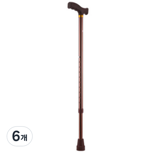 길그리 알루미늄 합금 노인 어르신 지팡이 220g, 와인, 6개