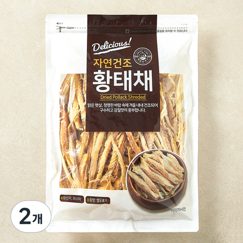 해맑은푸드 자연건조 황태채, 2개, 500g