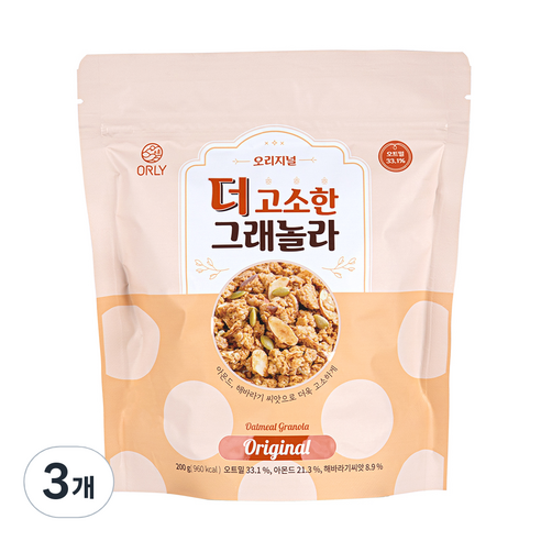 올리 더 고소한 그래놀라 오리지널, 200g, 3개
