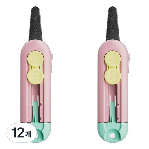 마다꾸미 다용도 안전 커터칼, 핑크, 12개