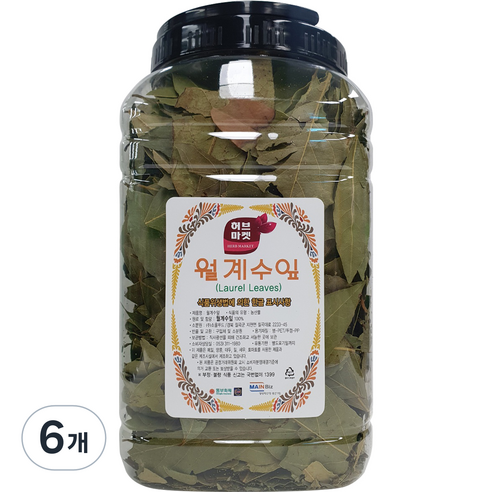 허브마켓 월계수잎, 6개, 200g