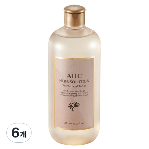 AHC 허브 솔루션 위치 하젤 토너, 500ml, 6개