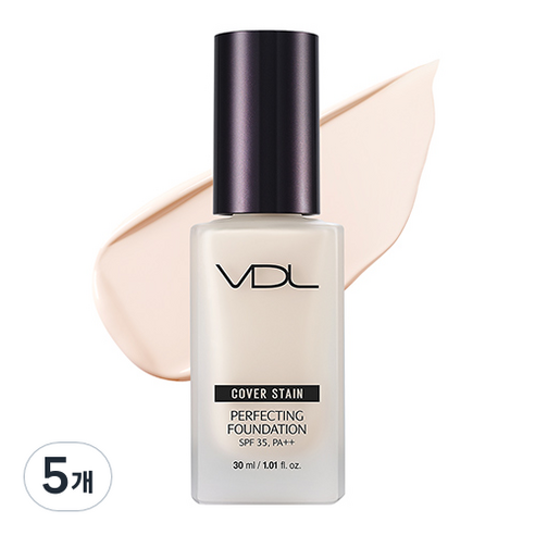 브이디엘 커버 스테인 퍼펙팅 파운데이션 30ml, A00, 5개