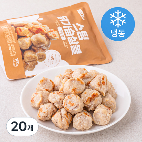허닭 스팀 닭가슴살볼 마늘맛 (냉동), 100g, 1개입, 20개