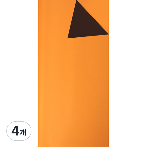 아이엔피 꽃포장 양면 플로드지 58 x 58 cm 20p, 23 오렌지 + 다크브라운, 4개
