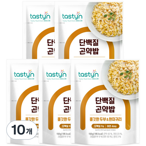 종근당건강 테이스틴 쫄깃한두부 & 현미귀리 단백질 곤약밥, 150g, 10개