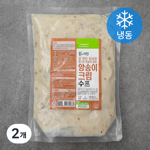 풀무원 풀스키친 양송이크림 수프 (냉동), 1kg, 2개