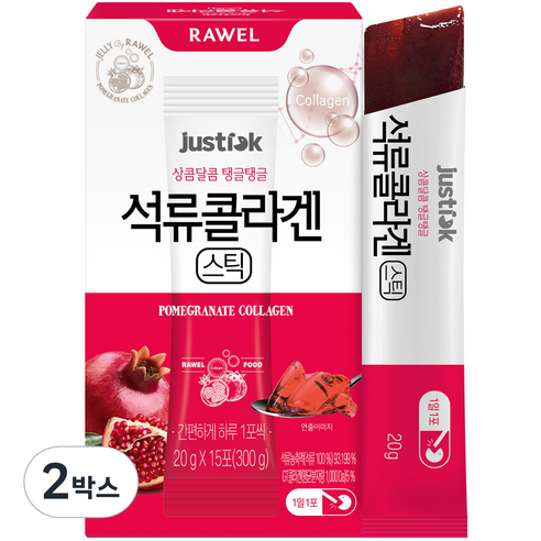 로엘 저스틱 석류 콜라겐 젤리스틱, 300g, 2개