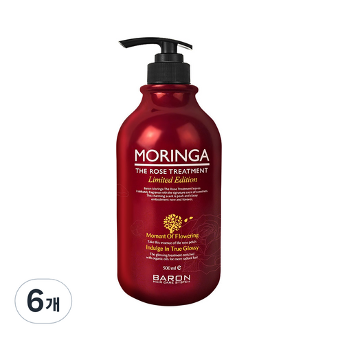 바론 모링가 더 로즈 헤어 트리트먼트, 500ml, 6개