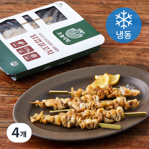 오늘식탁 닭껍질꼬치 (냉동), 175g, 4개