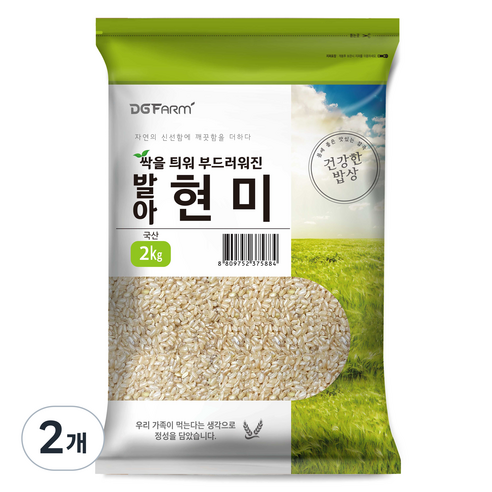 건강한밥상 발아현미, 2kg, 2개
