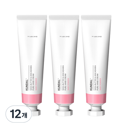 쿤달 퓨어 핸드크림 베이비파우더향, 50ml, 12개
