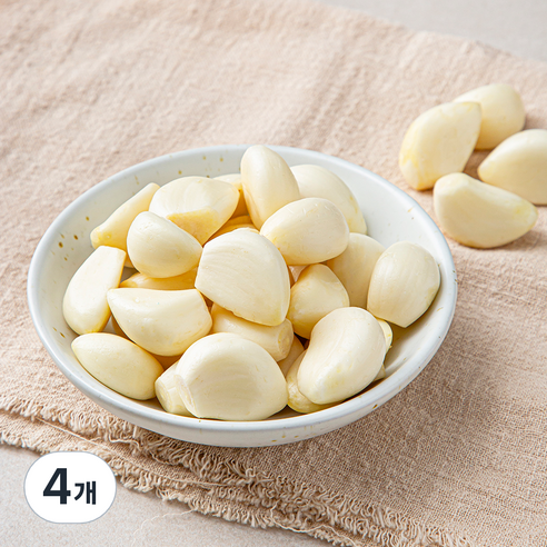 국내산 꼭지제거 깐마늘, 500g, 4개