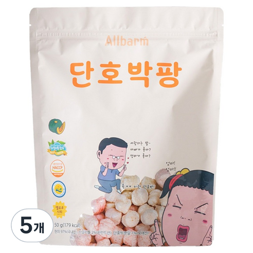 올바름 단호박팡 간식, 5개, 단호박맛, 50g