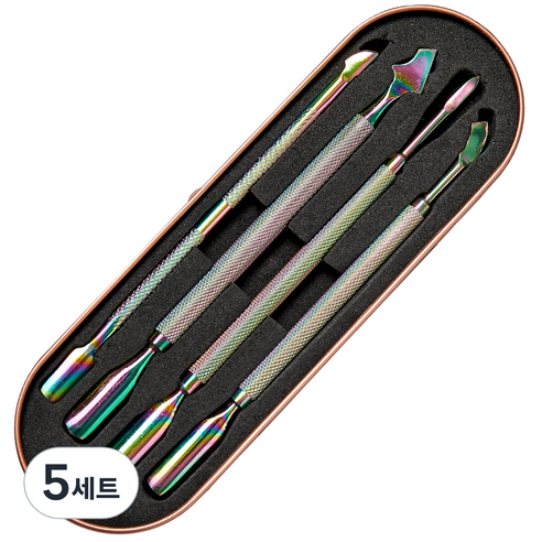메이브라운 고급 네일케어 네일푸셔 4종 세트, 혼합색상, 5세트
