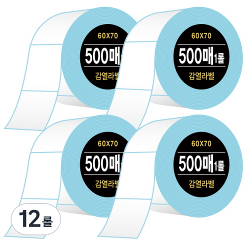 다다 감열라벨 500매 60*70mm, 12롤