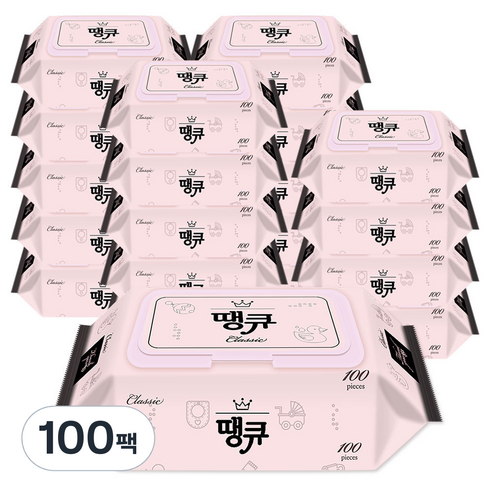땡큐 물티슈 캡형, 100매, 100팩