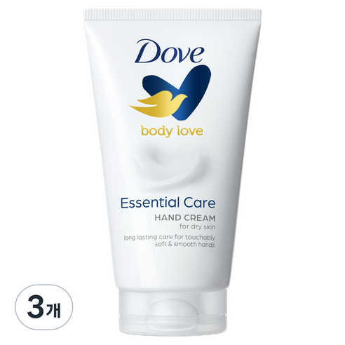 도브 바디러브 에센셜 케어 핸드크림, 3개, 75ml