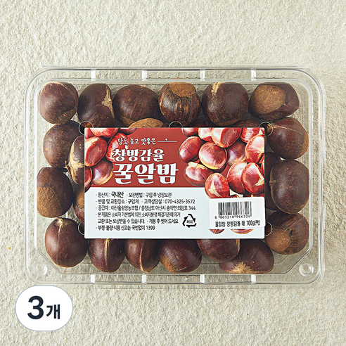 창방감율 꿀알밤 대, 3개, 700g