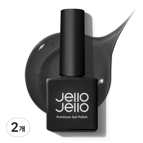 젤로젤로 시럽 젤 폴리쉬 옹브레 시리즈, JJ-24 시스루블랙, 10ml, 2개