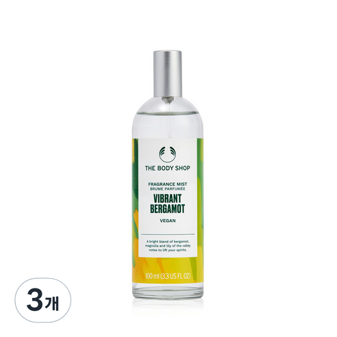 더바디샵 바이브런트 베르가못 후레그런스 미스트, 100ml, 3개