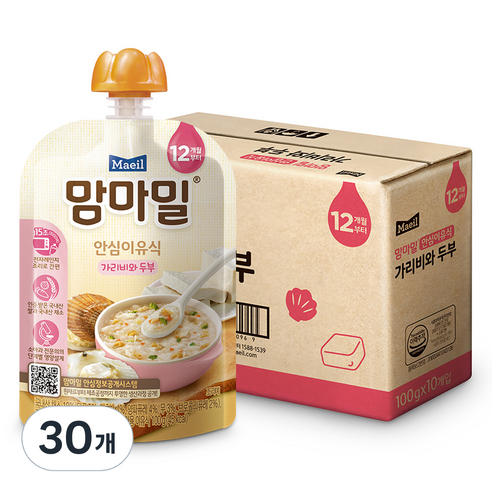 맘마밀 매일 안심이유식, 100g, 30개