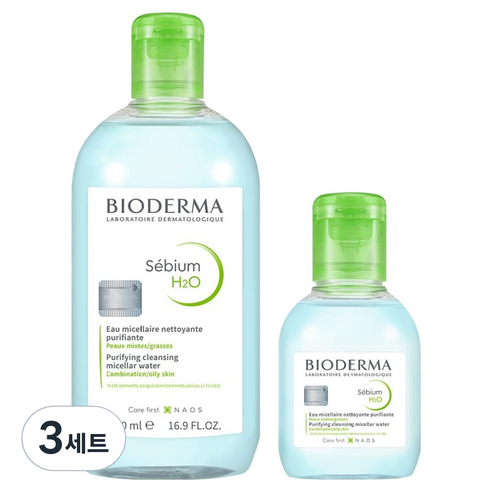 바이오더마 세비엄 H2O 클렌징 워터 2종 500ml + 100ml 세트, 3세트